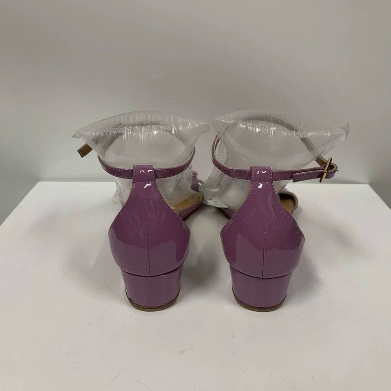 Salvatore Ferragamo Ferragamo Purple Patent Leather Sandals Size 37 Size US 7 / IT 37 - 6 Thumbnail