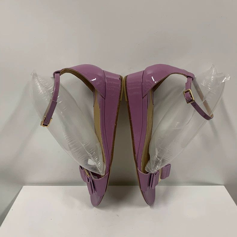 Salvatore Ferragamo Ferragamo Purple Patent Leather Sandals Size 37 Size US 7 / IT 37 - 5 Thumbnail