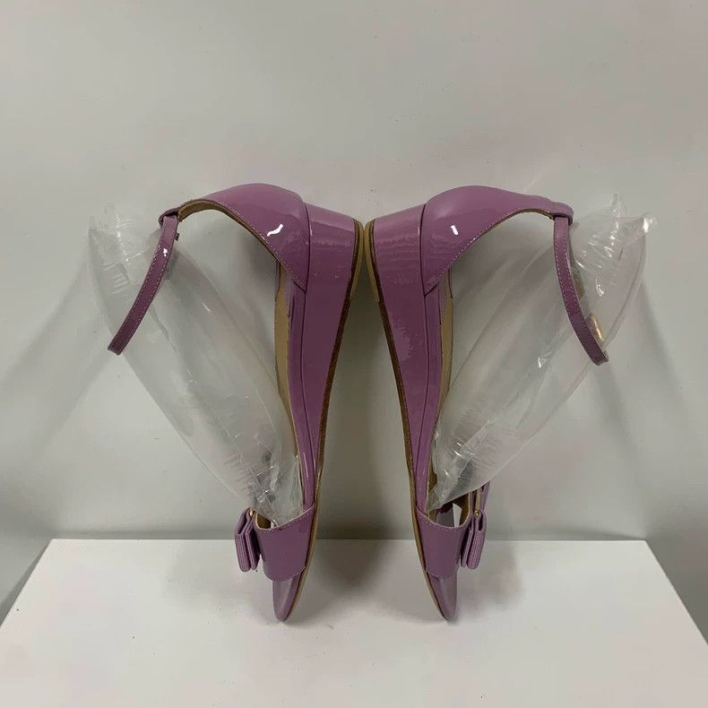 Salvatore Ferragamo Ferragamo Purple Patent Leather Sandals Size 37 Size US 7 / IT 37 - 4 Thumbnail