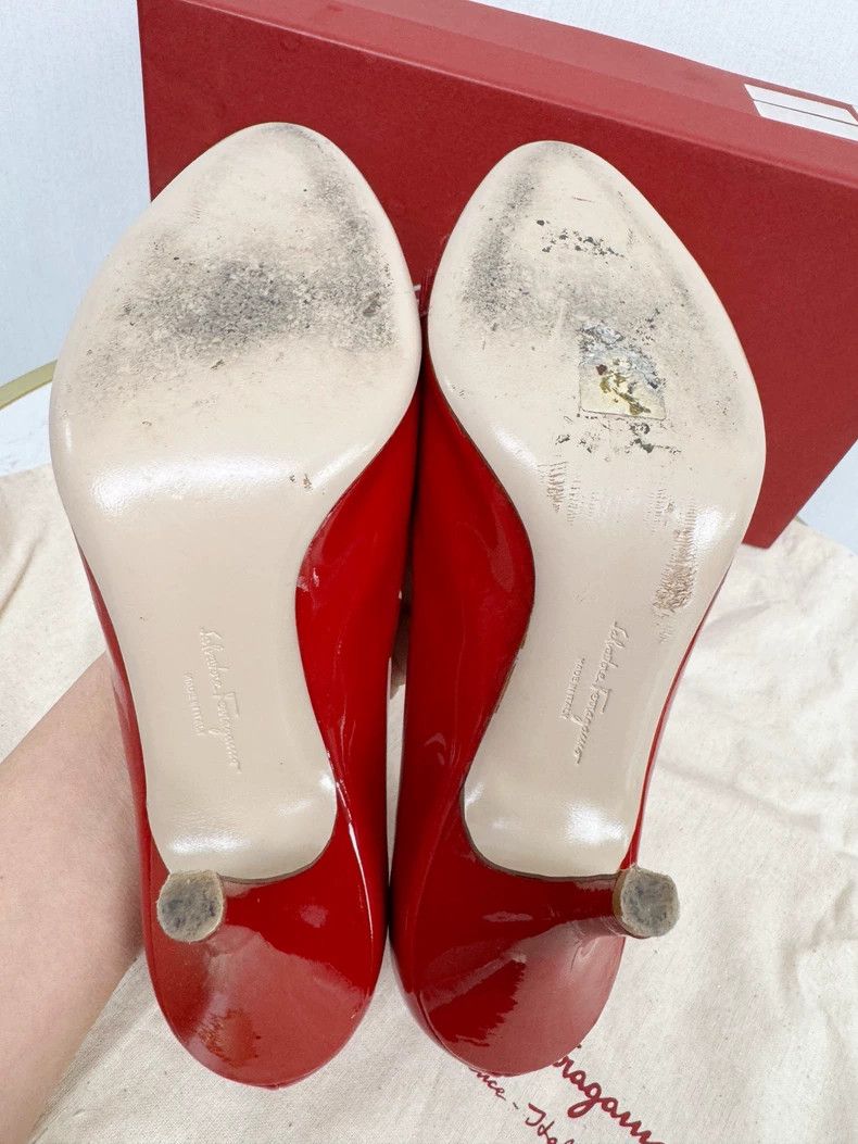 Salvatore Ferragamo Ferragamo Red High Heels Size 36.5 Size US 7 / IT 37 - 7 Thumbnail