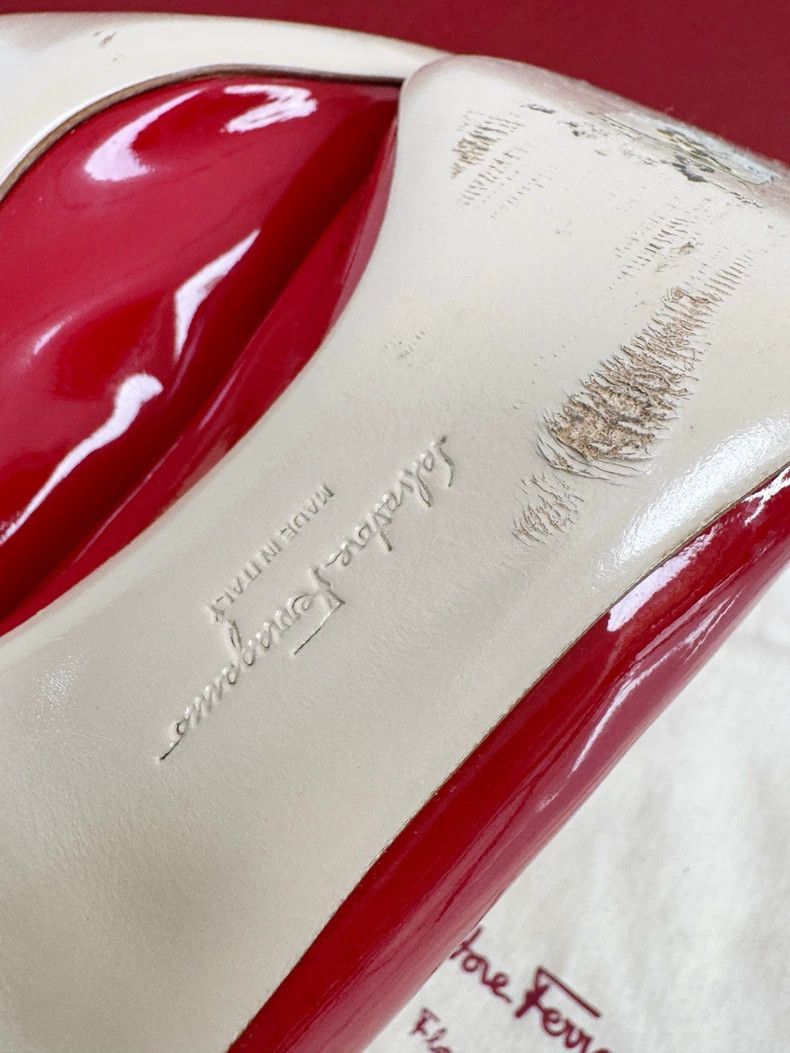 Salvatore Ferragamo Ferragamo Red High Heels Size 36.5 Size US 7 / IT 37 - 8 Thumbnail