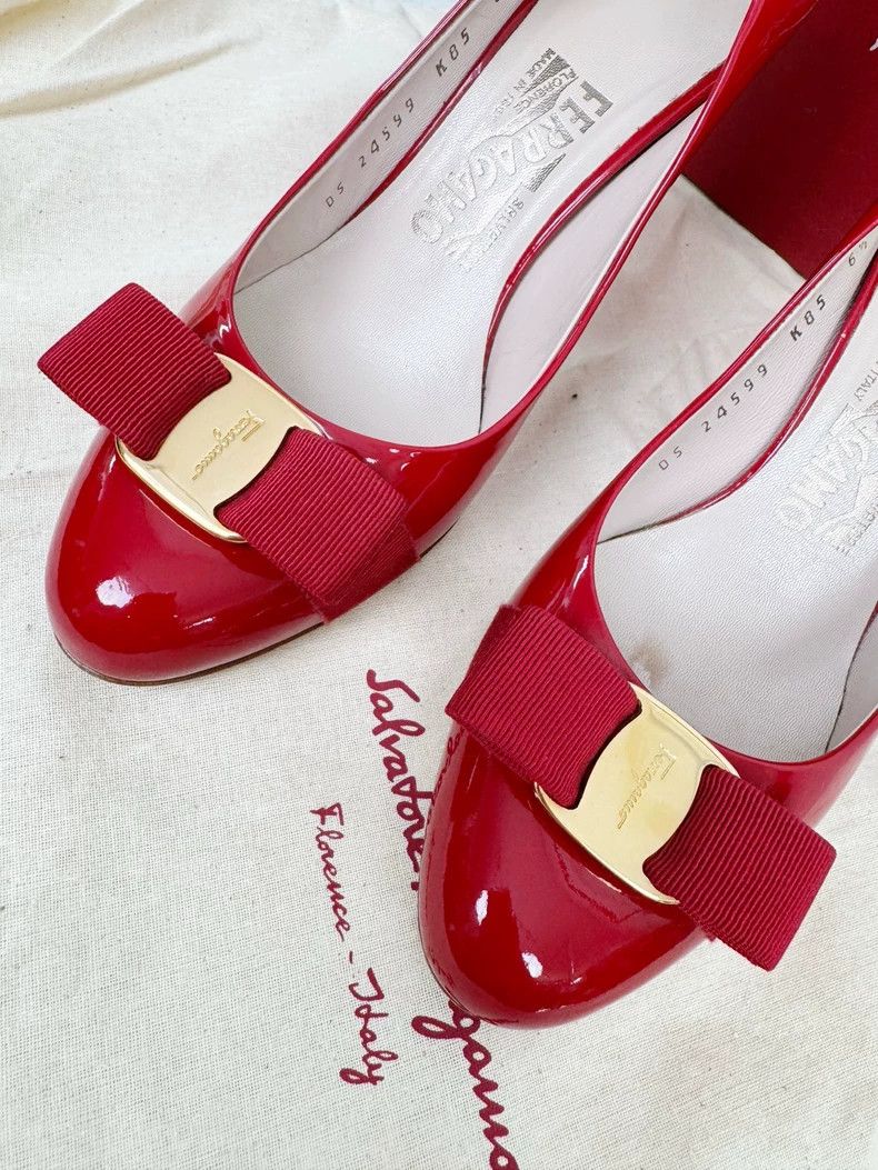Salvatore Ferragamo Ferragamo Red High Heels Size 36.5 Size US 7 / IT 37 - 2 Thumbnail