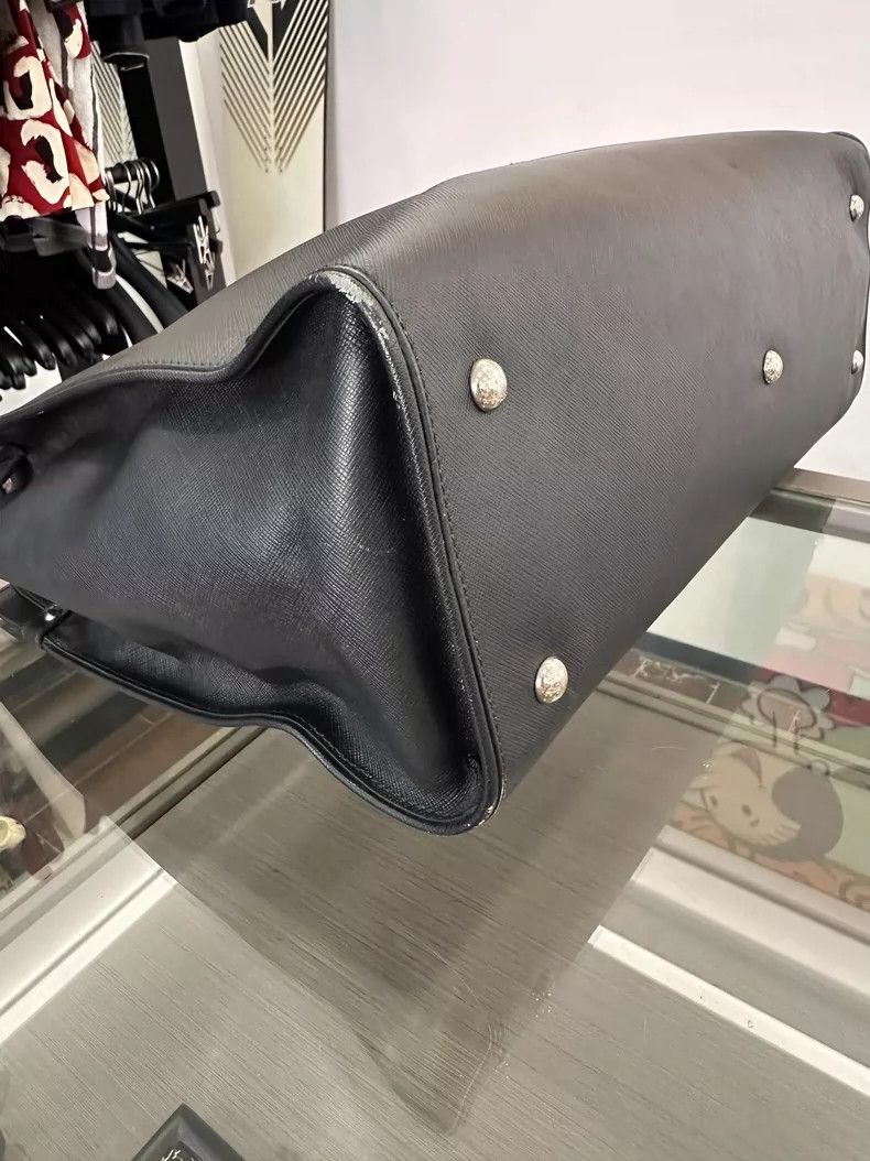 Salvatore Ferragamo Ferragamo Black and Silver Document Bag 36cm Size ONE SIZE - 5 Thumbnail