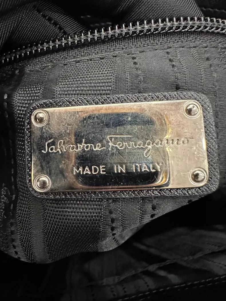 Salvatore Ferragamo Ferragamo Black and Silver Document Bag 36cm Size ONE SIZE - 8 Thumbnail