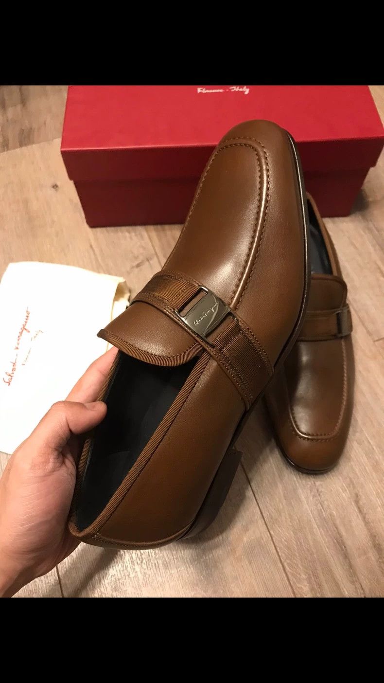 Salvatore Ferragamo Ferragamo Casual Leather Shoes for Men Size US 9.5 / EU 42-43 - 3 Thumbnail