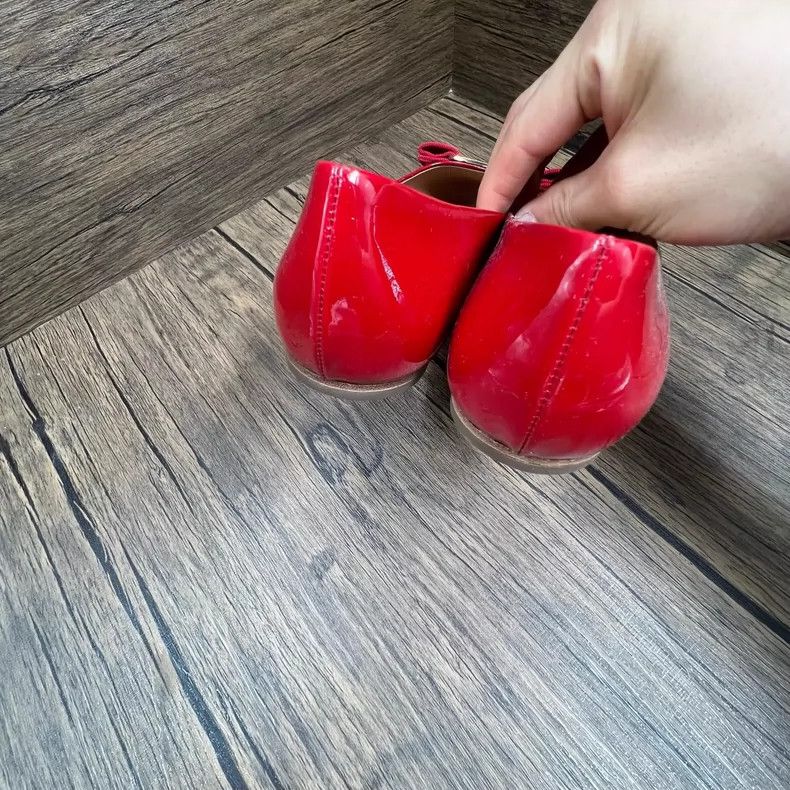 Salvatore Ferragamo Ferragamo Red Patent Flat Shoes Size 36.5 Size US 6 / IT 36 - 2 Thumbnail