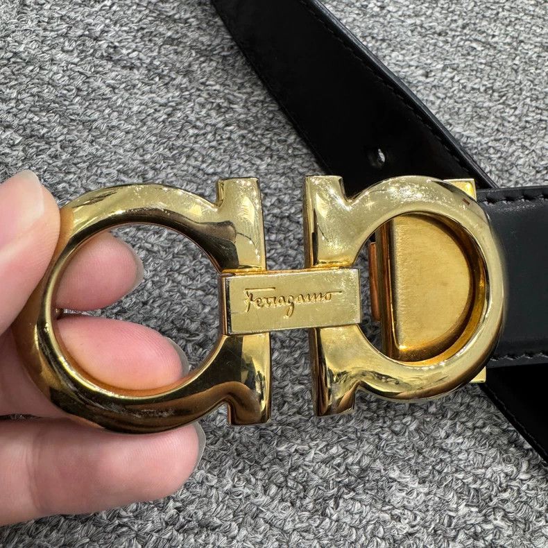Salvatore Ferragamo Ferragamo Vintage Leather Buckle Belt-yf Size ONE SIZE - 3 Thumbnail