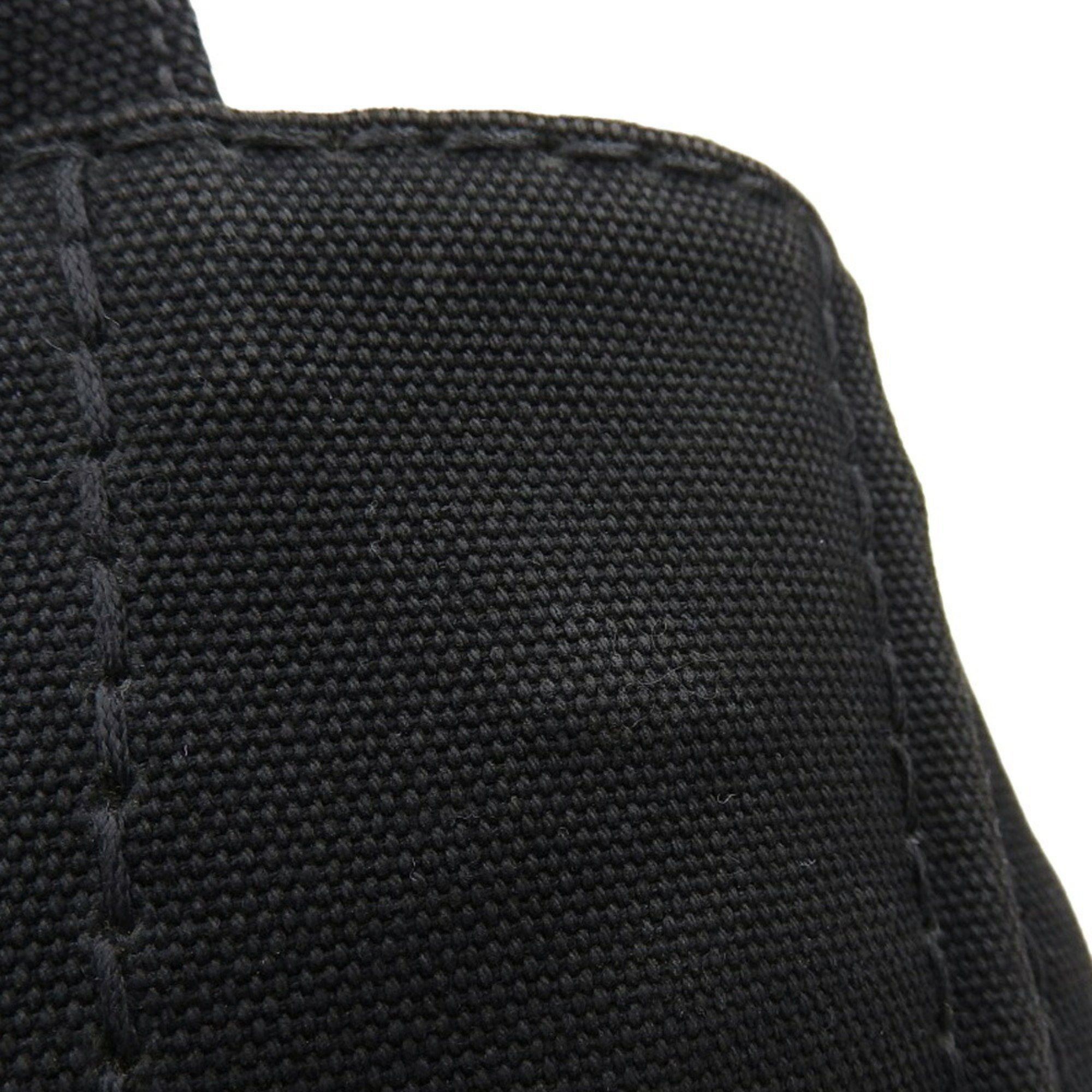 Prada PRADA Canapa Tote 1BG439 Bag Handbag Canvas Black Medium Stripe Size ONE SIZE - 6 Thumbnail