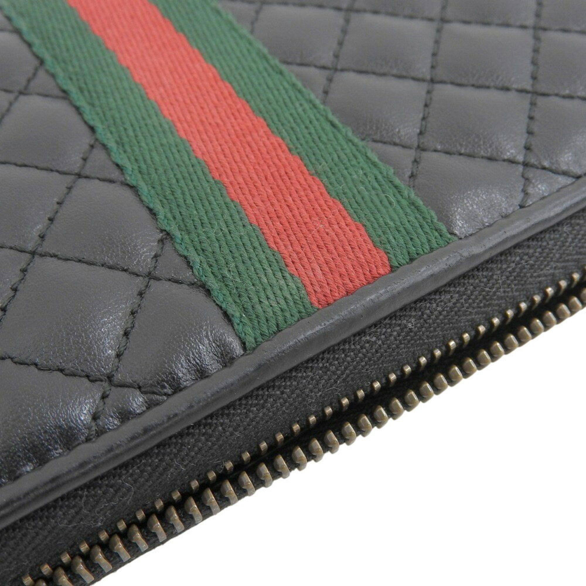 Gucci GUCCI Ophidia GG Marmont Sherry Line Quilted 536450 2149 Long Wallet Leather Black Size ONE SIZE - 7 Thumbnail