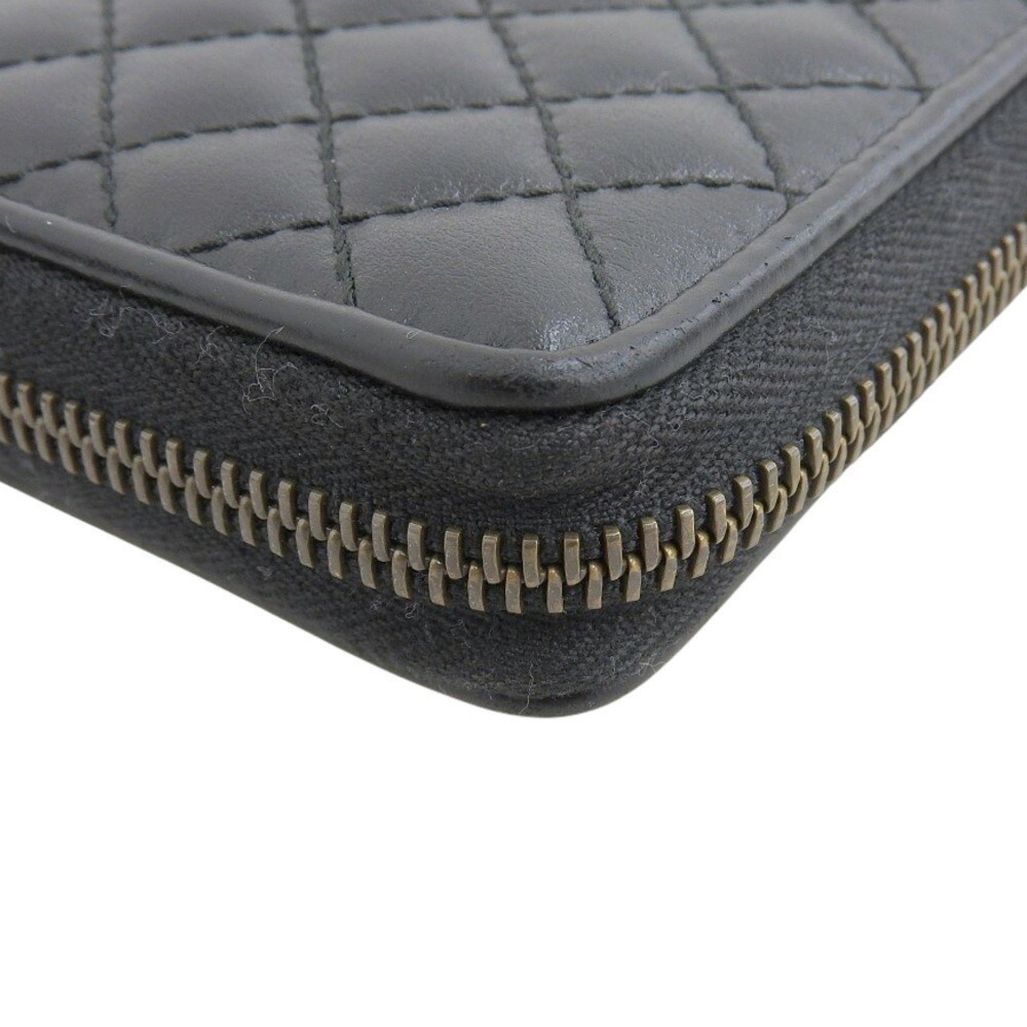 Gucci GUCCI Ophidia GG Marmont Sherry Line Quilted 536450 2149 Long Wallet Leather Black Size ONE SIZE - 6 Thumbnail