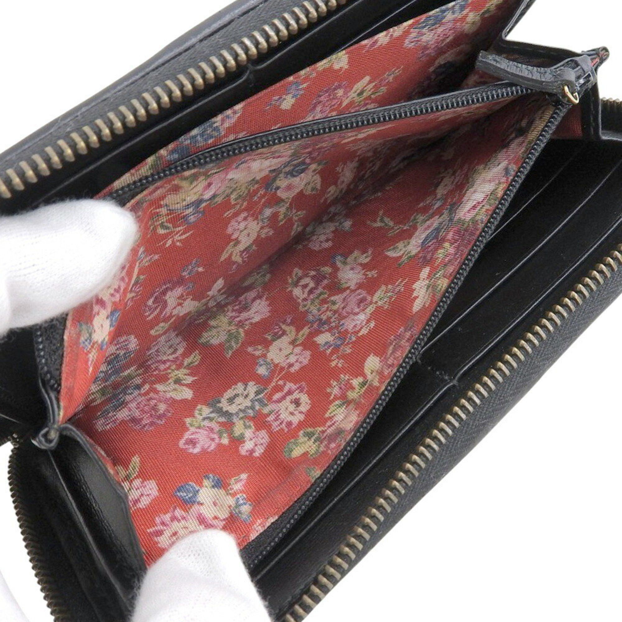 Gucci GUCCI Ophidia GG Marmont Sherry Line Quilted 536450 2149 Long Wallet Leather Black Size ONE SIZE - 4 Thumbnail