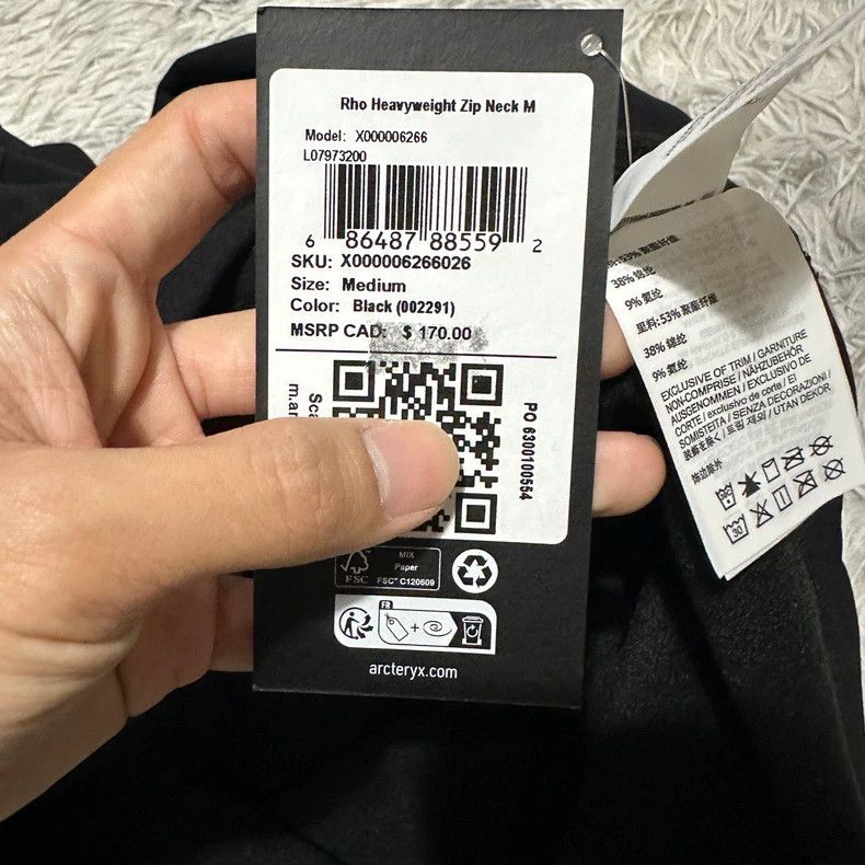 Arc'teryx Arcteryx Rho HeavyWeight Zip Neck Pullover Size US M / EU 48-50 / 2 - 5 Thumbnail