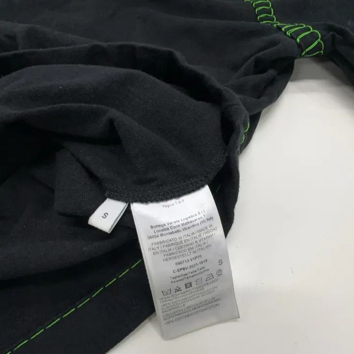 Bottega Veneta Bottega Veneta Black Pullover T-Shirt with Green Details Size S / US 4 / IT 40 - 5 Thumbnail