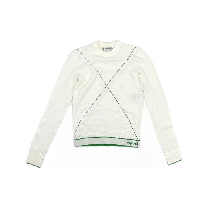 Bottega Veneta Bottega Veneta White Long Sleeve Sweater Size M / US 6-8 / IT 42-44 - 2 Thumbnail