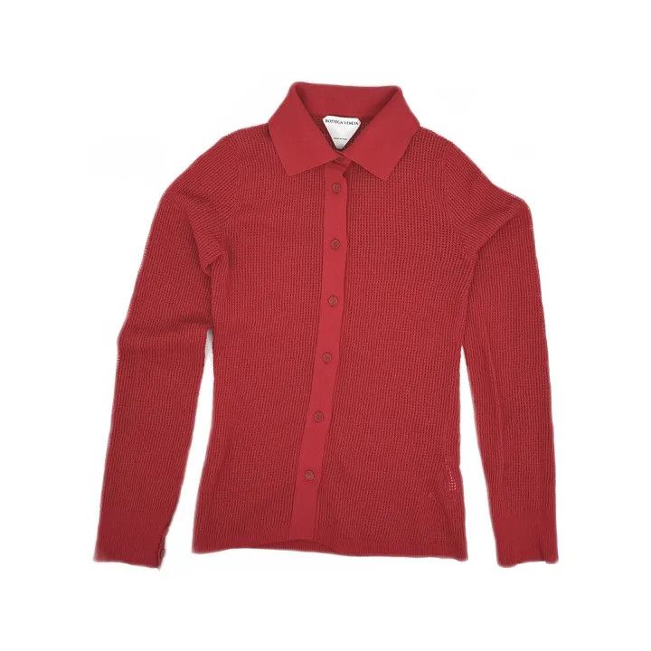 Bottega Veneta Bottega Veneta SS21 Red Cardigan for Women Size M / US 6-8 / IT 42-44 - 2 Thumbnail