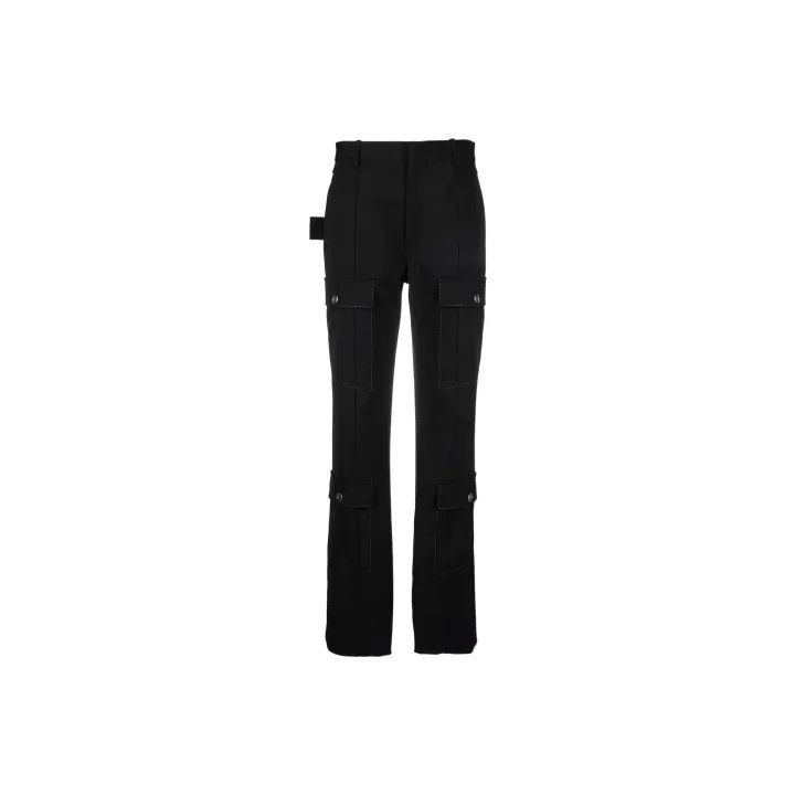 Bottega Veneta Bottega Veneta SS22 Black Cargo Pants for Women Size 42" / US 20 - 2 Thumbnail