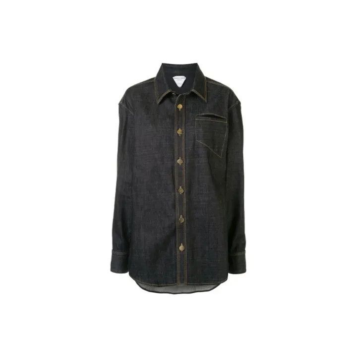 Bottega Veneta Bottega Veneta Women's Button-Up Shirt in Blue Size S / US 4 / IT 40 - 2 Thumbnail