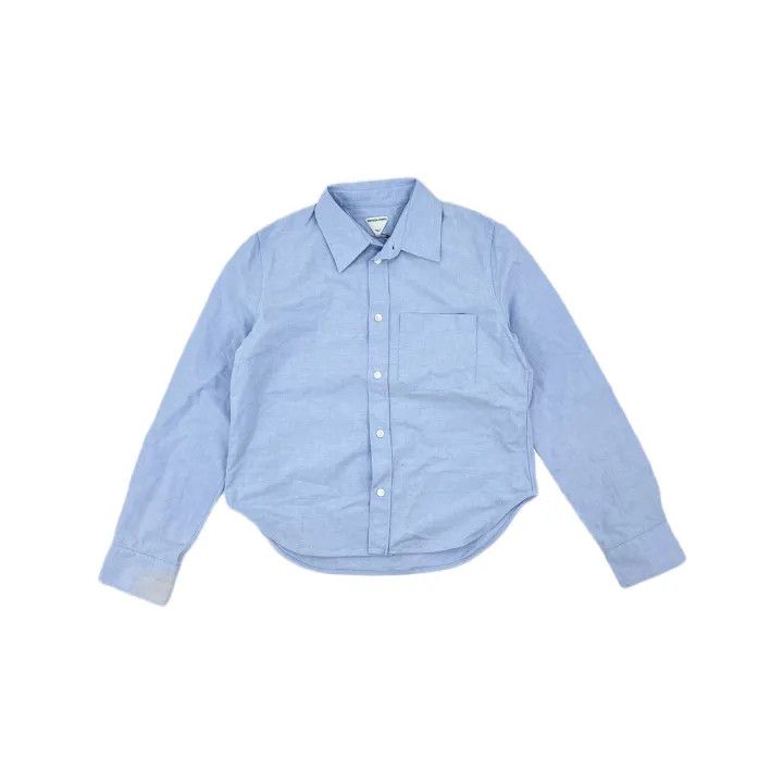 Bottega Veneta Bottega Veneta Blue Long Sleeve Button-Up Shirt Size L / US 10 / IT 46 - 2 Thumbnail