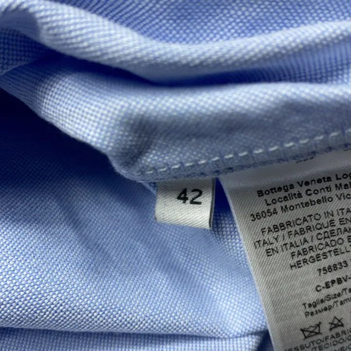 Bottega Veneta Bottega Veneta Blue Long Sleeve Button-Up Shirt Size L / US 10 / IT 46 - 6 Thumbnail