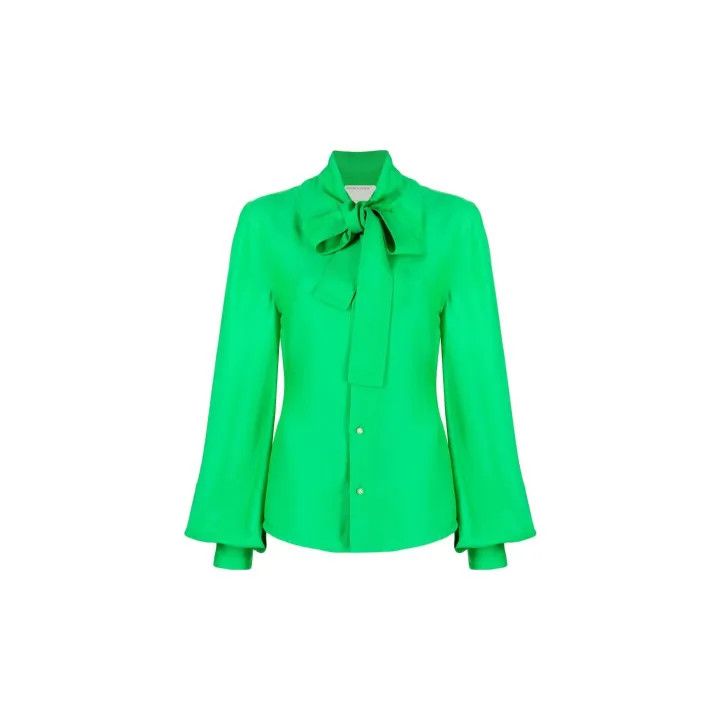 Bottega Veneta Bottega Veneta SS22 Green Long Sleeve Shirt Size M / US 6-8 / IT 42-44 - 2 Thumbnail