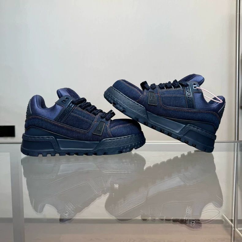 Louis Vuitton Louis Vuitton LV Trainer Maxi Denim Sneakers Size US 7.5 / EU 40-41 - 5 Thumbnail