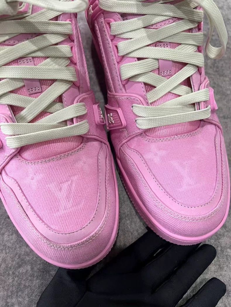 Louis Vuitton louis vuitton pink denim trainers size 43 Size US 10 / EU 43 - 3 Thumbnail