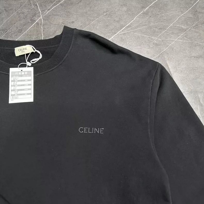 Celine celine rhinestone logo pullover sweatshirt XXL Size US XXL / EU 58 / 5 - 2 Thumbnail