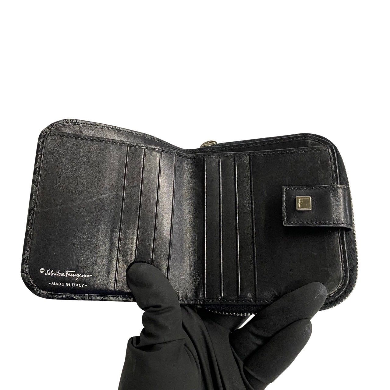 Salvatore Ferragamo Salvatore Ferragamo Salvatore Ferragamo Gancini Leather Wallet Leather Short Wallet DUTY FREE for USA Size ONE SIZE - 6 Thumbnail
