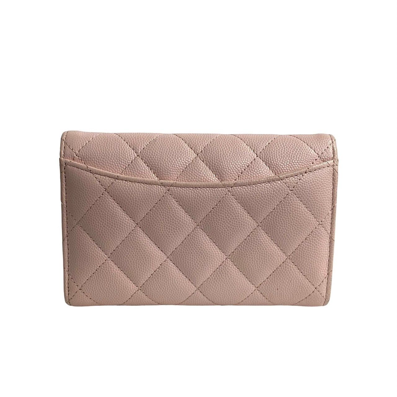 Chanel Chanel Chanel Matelasse Caviar Leather Wallet Leather Short Wallet Size ONE SIZE - 4 Thumbnail