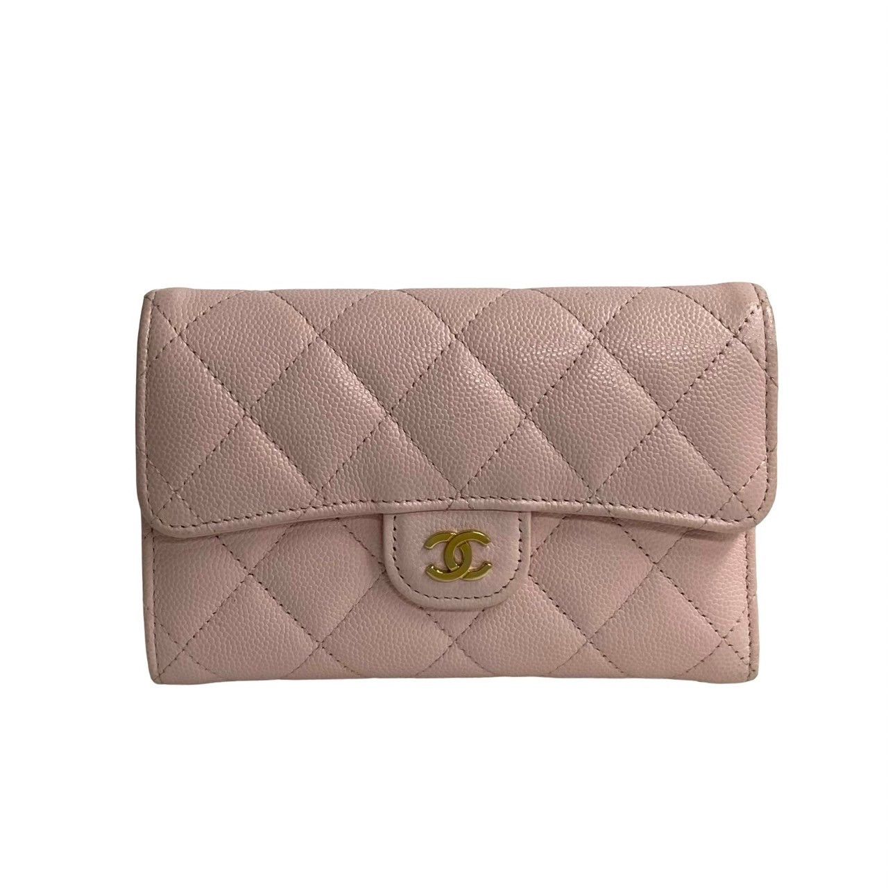 Chanel Chanel Chanel Matelasse Caviar Leather Wallet Leather Short Wallet Size ONE SIZE - 2 Thumbnail