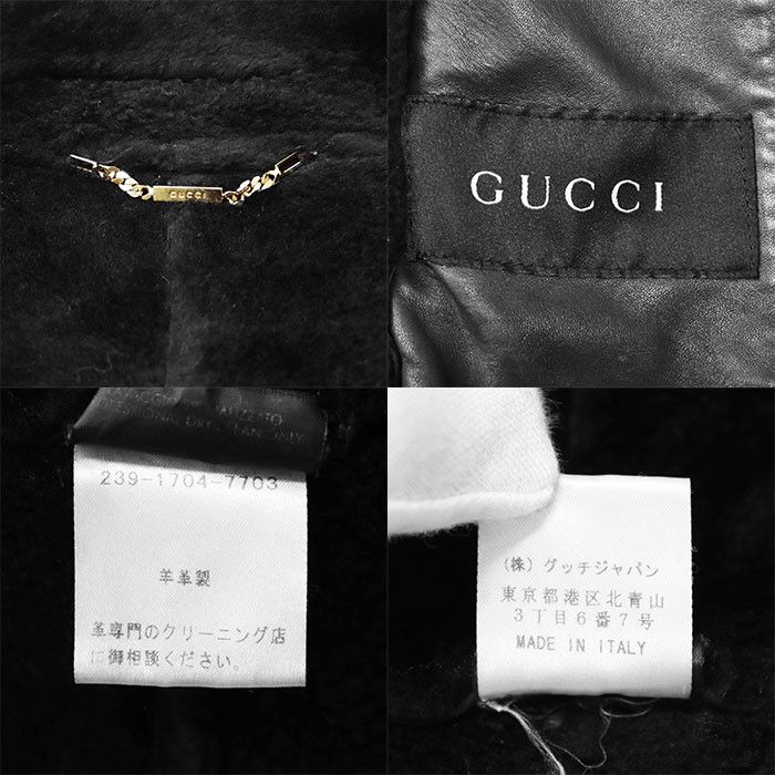 Gucci Gucci Gucci Mouton Leather Jacket Leather Outerwear Size ONE SIZE - 10 Thumbnail
