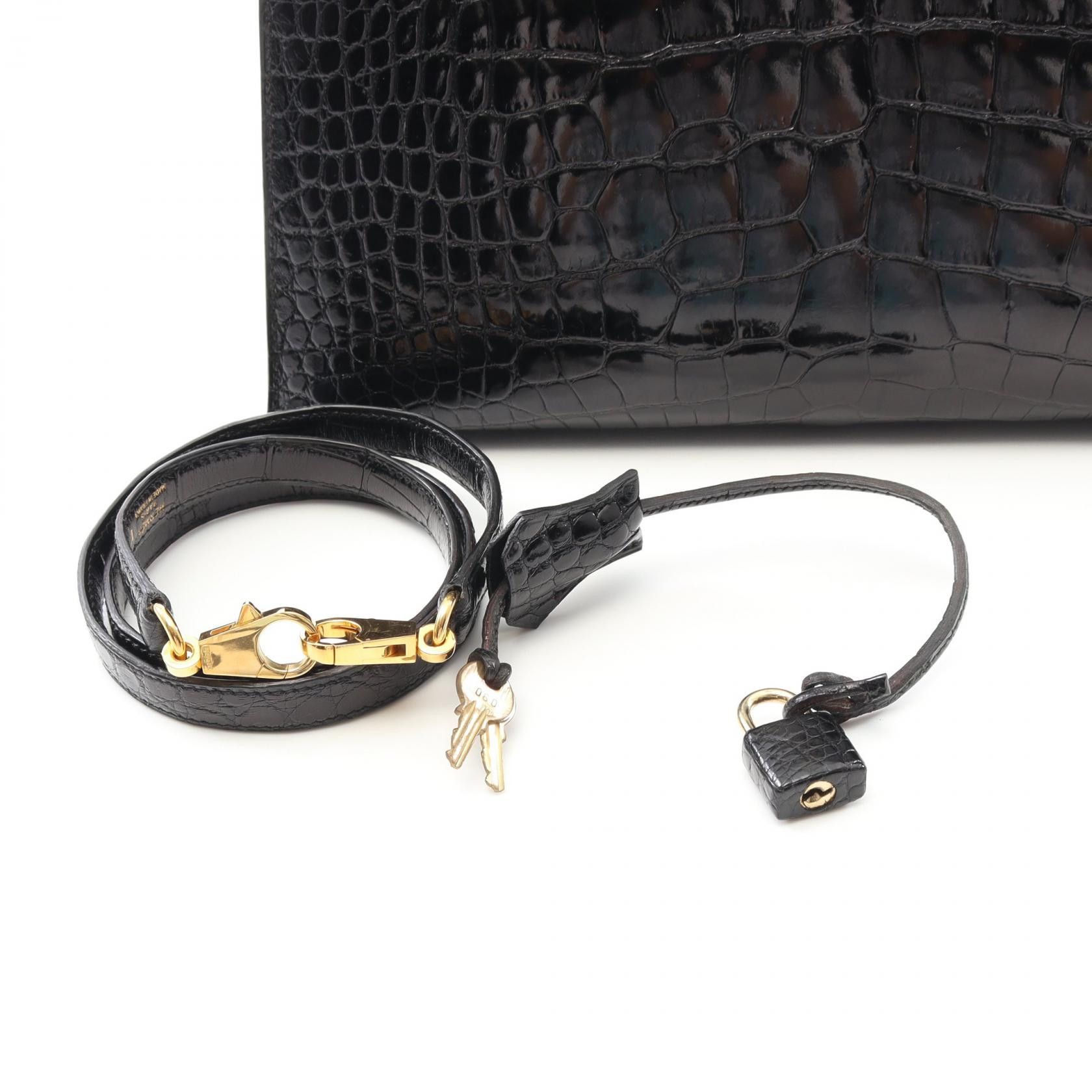 Hermes Hermes Hermes Kelly 32 Alligator Handbag Leather Handbag Stamp V (1992) Size ONE SIZE - 6 Thumbnail