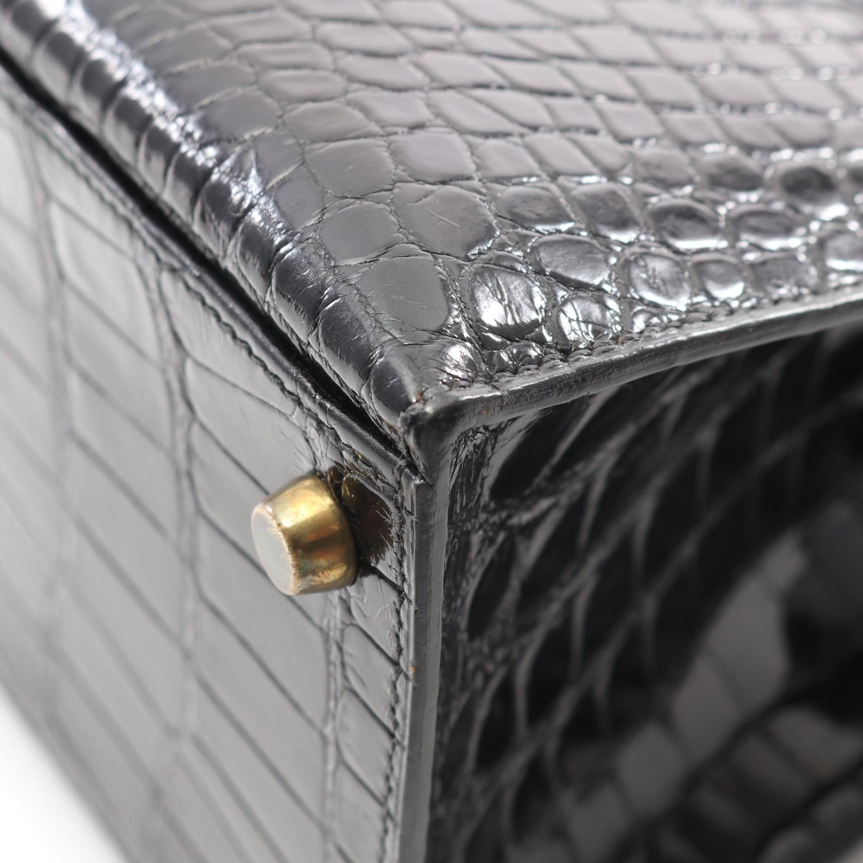 Hermes Hermes Hermes Kelly 32 Alligator Handbag Leather Handbag Stamp V (1992) Size ONE SIZE - 8 Thumbnail