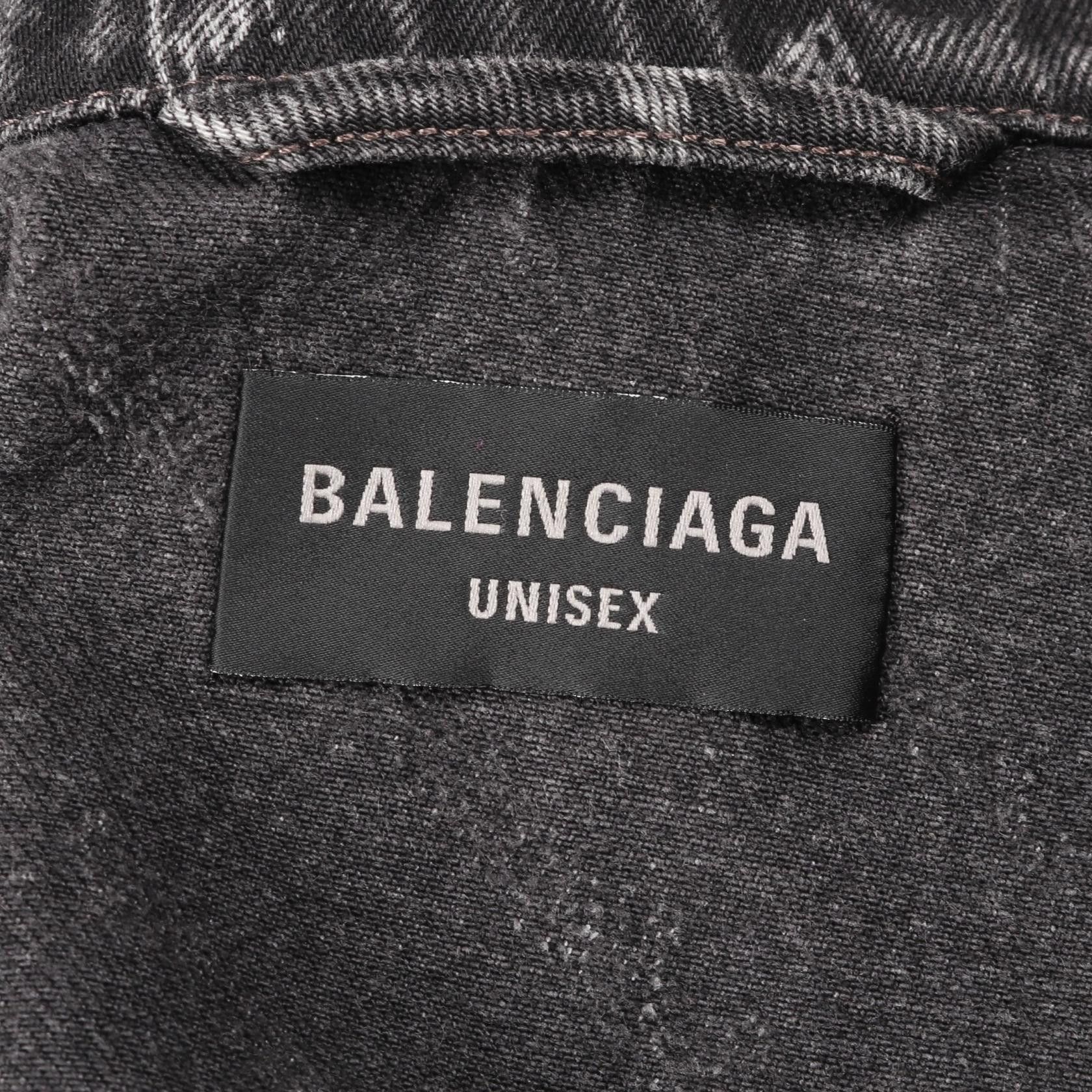 Balenciaga Balenciaga Balenciaga Allover Logo Cotton Outerwear Cotton Outerwear 724738 Size ONE SIZE - 3 Thumbnail
