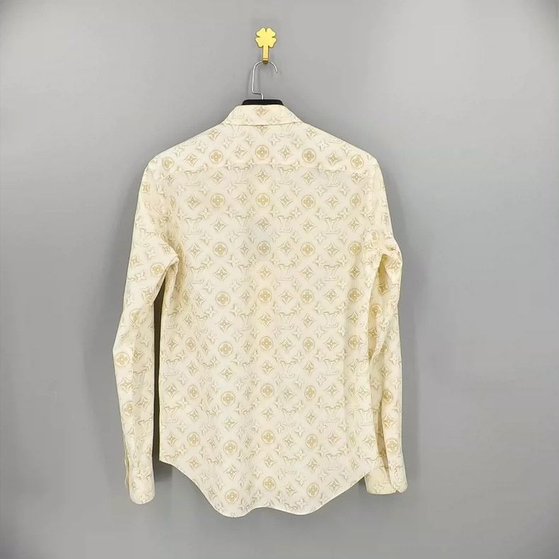 Louis Vuitton beige louis vuitton monogram long sleeve shirt Size US M / EU 48-50 / 2 - 2 Thumbnail