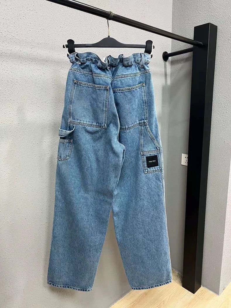 Miu Miu Miumiu Flower Waist Denim Pants Size 27 Size US 27 - 2 Thumbnail