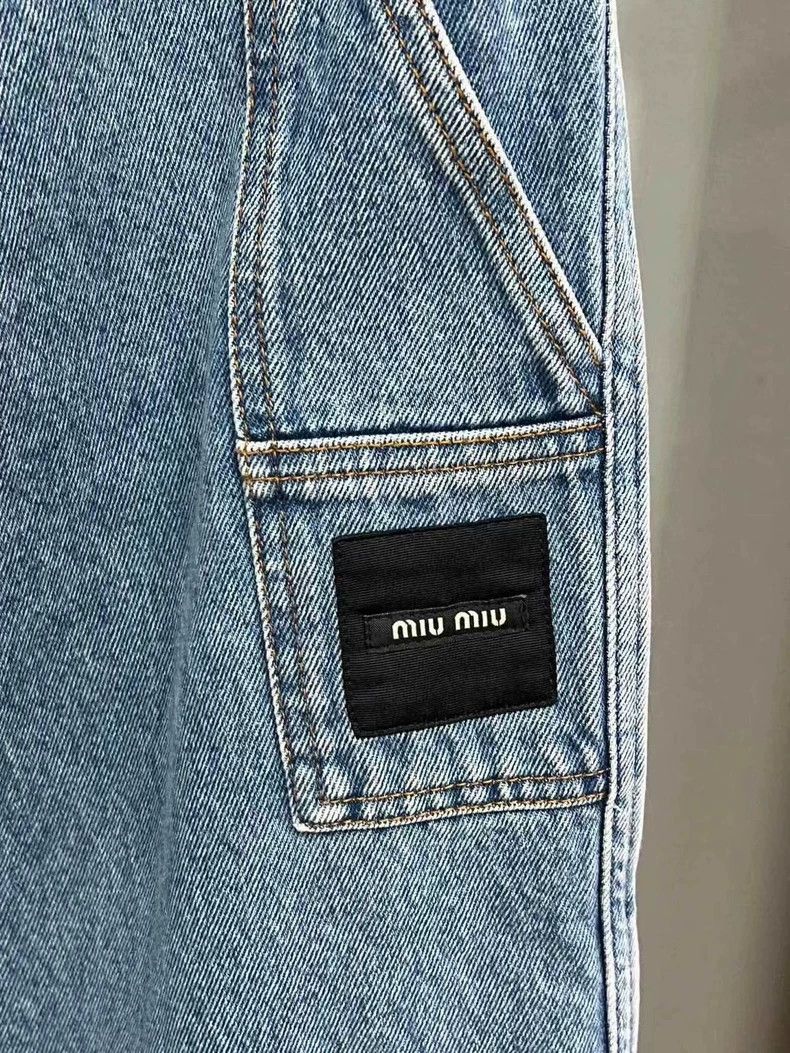 Miu Miu Miumiu Flower Waist Denim Pants Size 27 Size US 27 - 3 Thumbnail