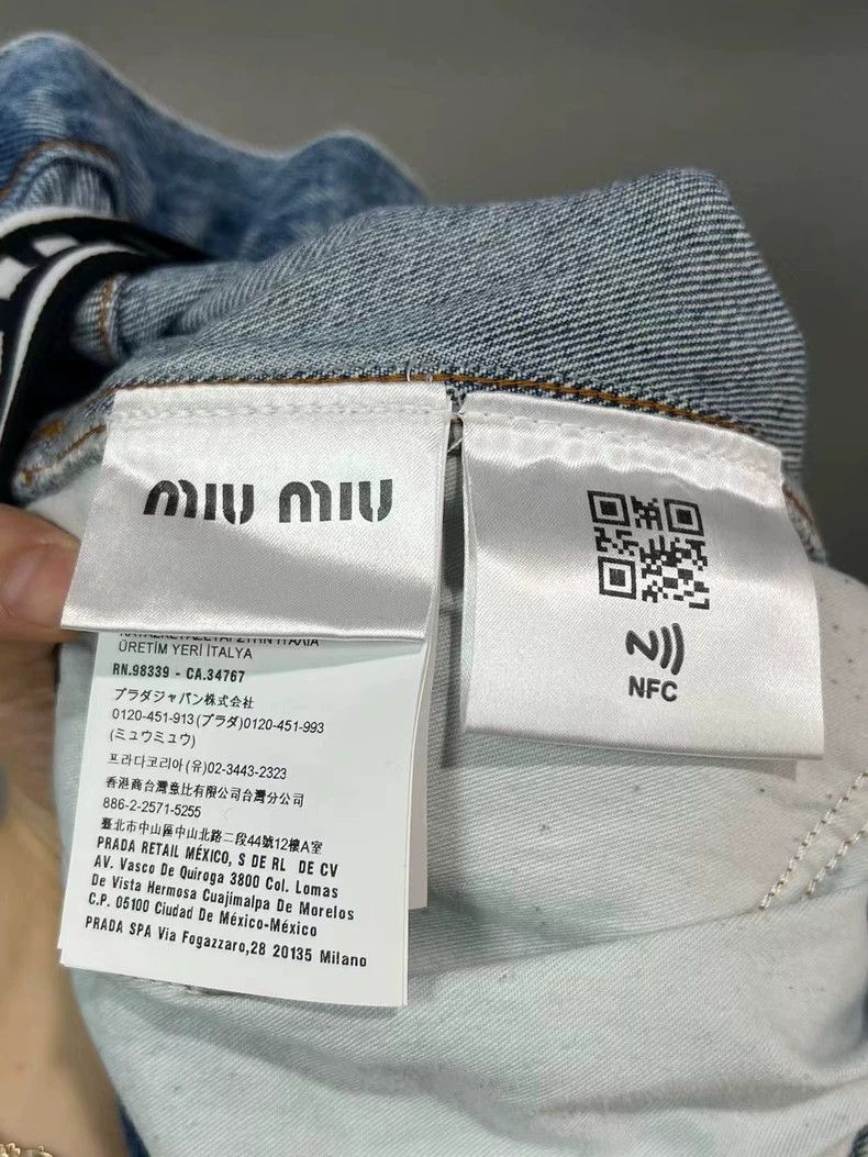 Miu Miu Miumiu Flower Waist Denim Pants Size 27 Size US 27 - 5 Thumbnail