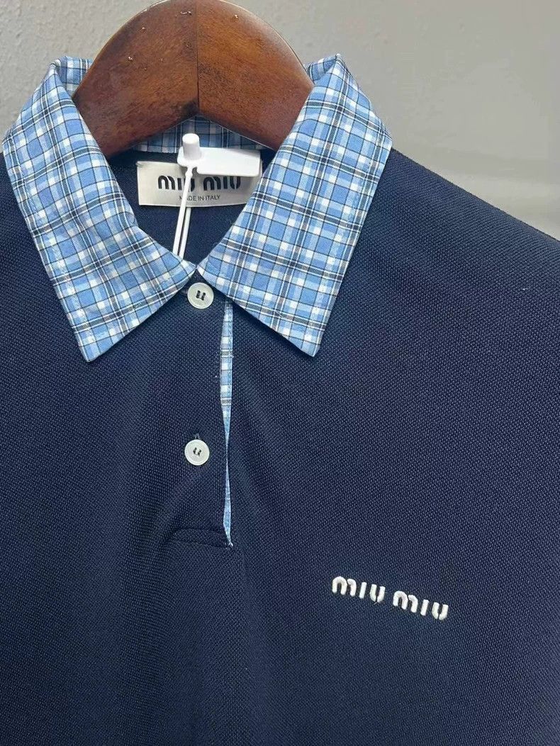 Miu Miu Miu Miu Short Sleeve Polo Shirt with Collar Size US XS / EU 42 / 0 - 3 Thumbnail