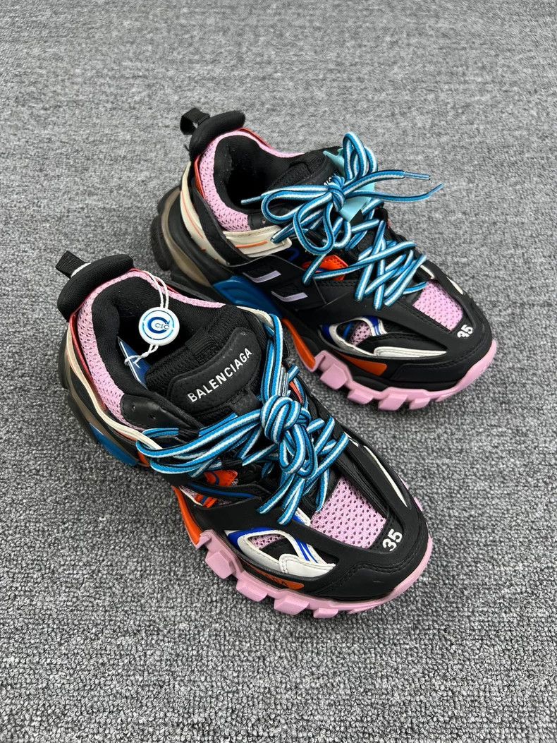Balenciaga Balenciaga Black Pink Chunky Sneakers Size US 5 / EU 37 - 2 Thumbnail