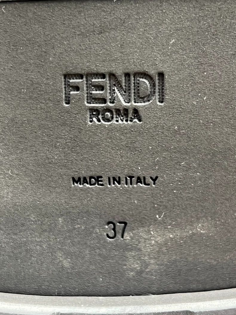 fendi check pattern combat boots size 37