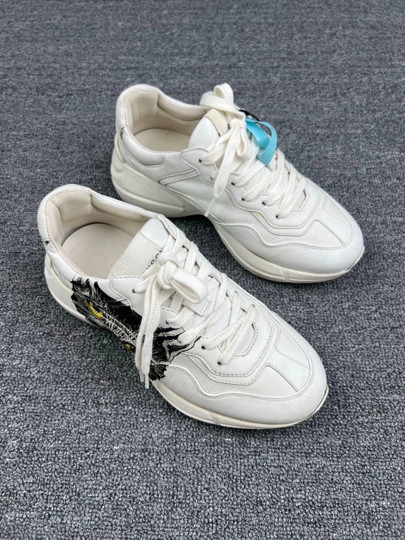 Gucci gucci cat print dad sneakers size 36.5 Size US 6.5 / EU 39-40 - 2 Thumbnail