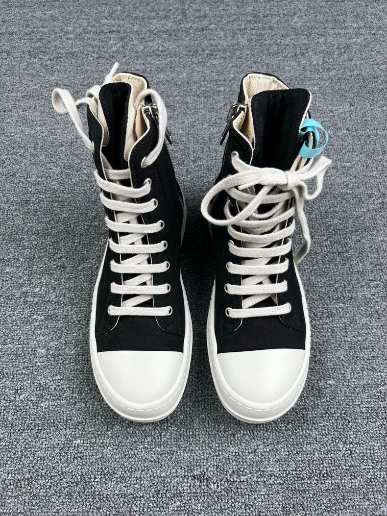 Rick Owens black high-top sneakers by Rick Owens Size US 5.5 / EU 38 - 3 Thumbnail