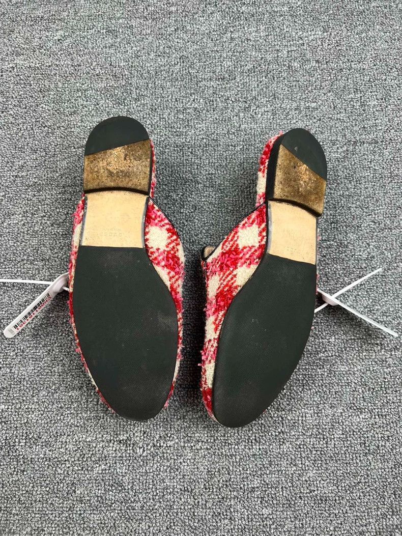 Gucci Gucci Red Plaid Slip-On Loafers Size US 6.5 / EU 39-40 - 5 Thumbnail