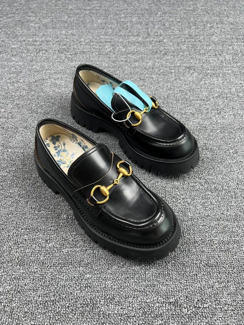 Gucci gucci black leather horsebit loafers with bee Size US 5 / EU 37 - 2 Thumbnail