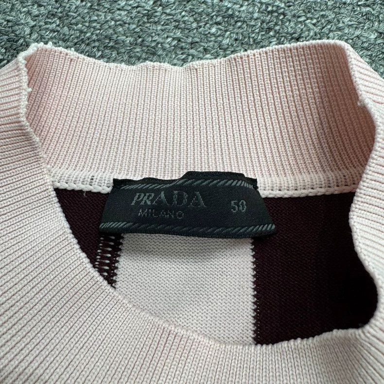 Prada prada striped knit short sleeve top Size US L / EU 52-54 / 3 - 3 Thumbnail