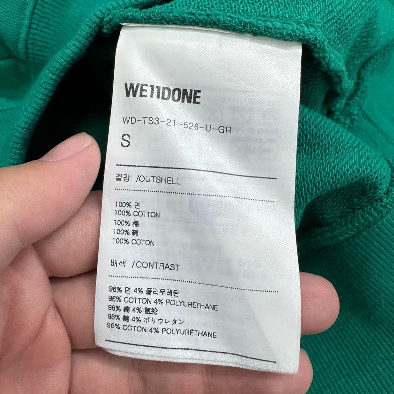 WE11DONE we11done green sweatshirt with logo details Size US S / EU 44-46 / 1 - 5 Thumbnail