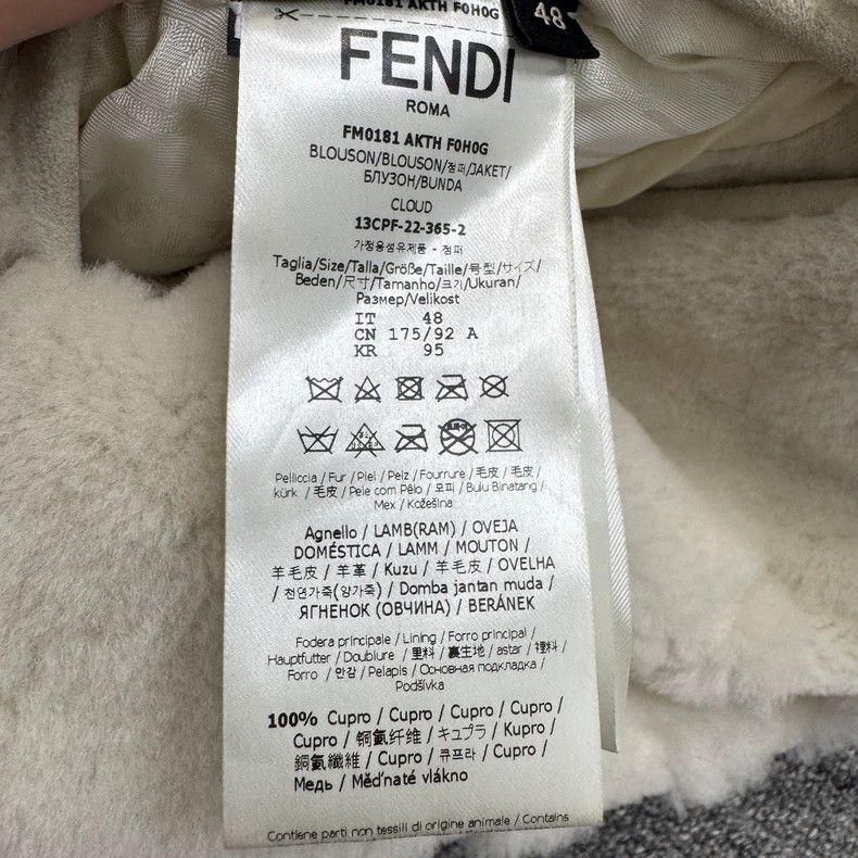Fendi fendi faux fur jacket in cream color Size US L / EU 52-54 / 3 - 6 Thumbnail