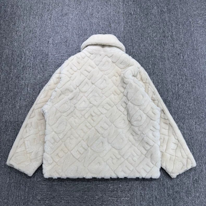 Fendi fendi faux fur jacket in cream color Size US L / EU 52-54 / 3 - 2 Thumbnail