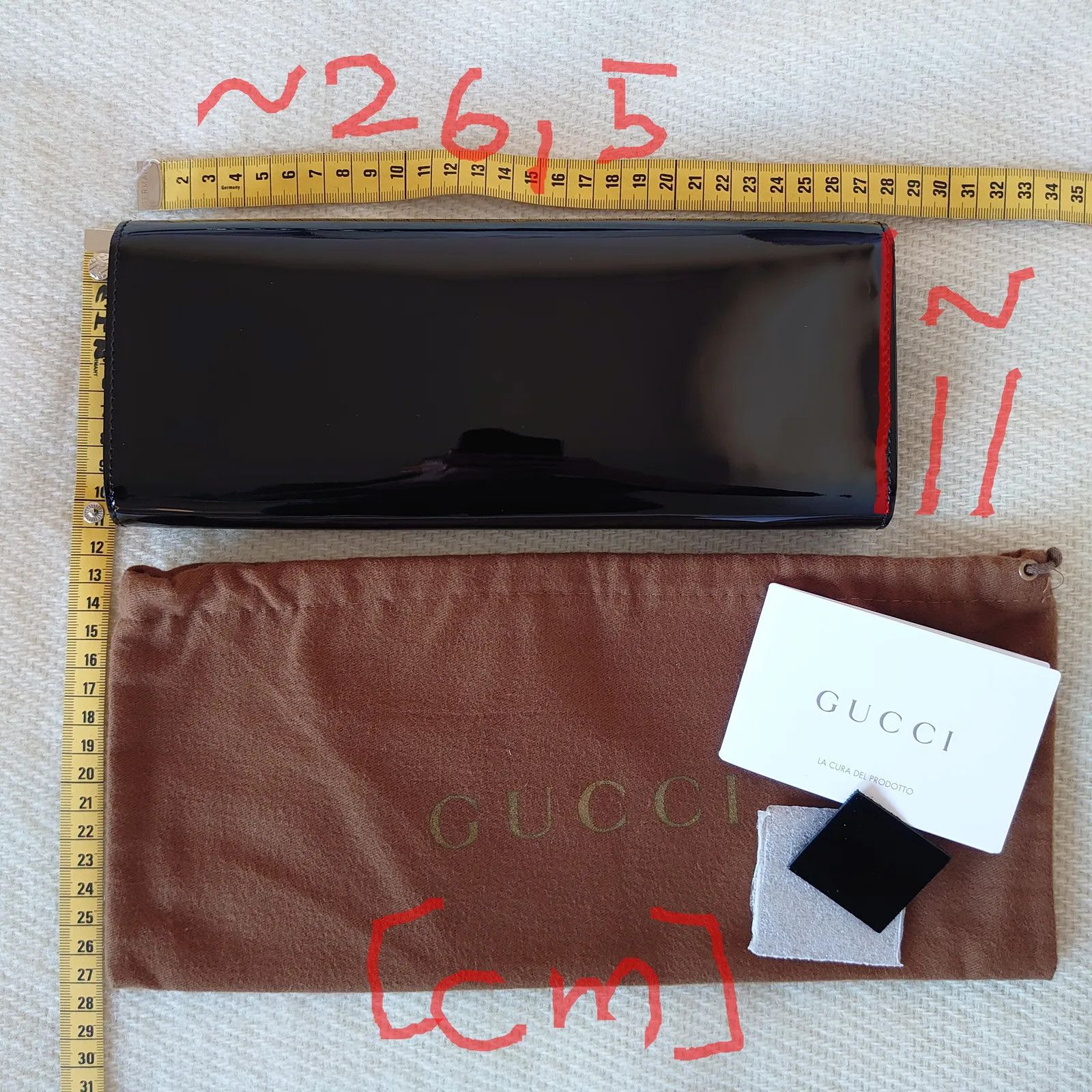 Gucci Gucci Gucci Black Patent Leather Buckle Clutch Clutch. bag Size ONE SIZE - 4 Thumbnail